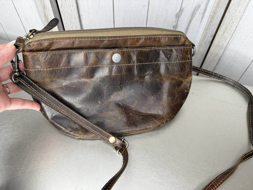 Myra Bag Distressed Brown Leather Shoulder Bag Boho Shoulder Bag Festival